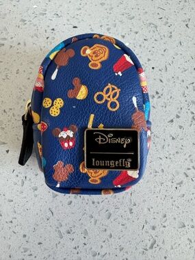 Disney NuiMOs Loungefly Mini Backpack Blue Snack Print EUC Cute Kawaii Bag